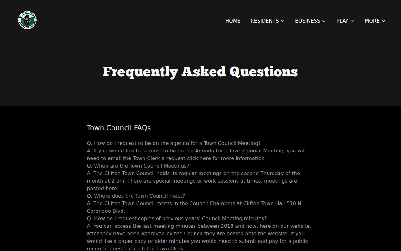 Clifton warrant question on the official police FAQ